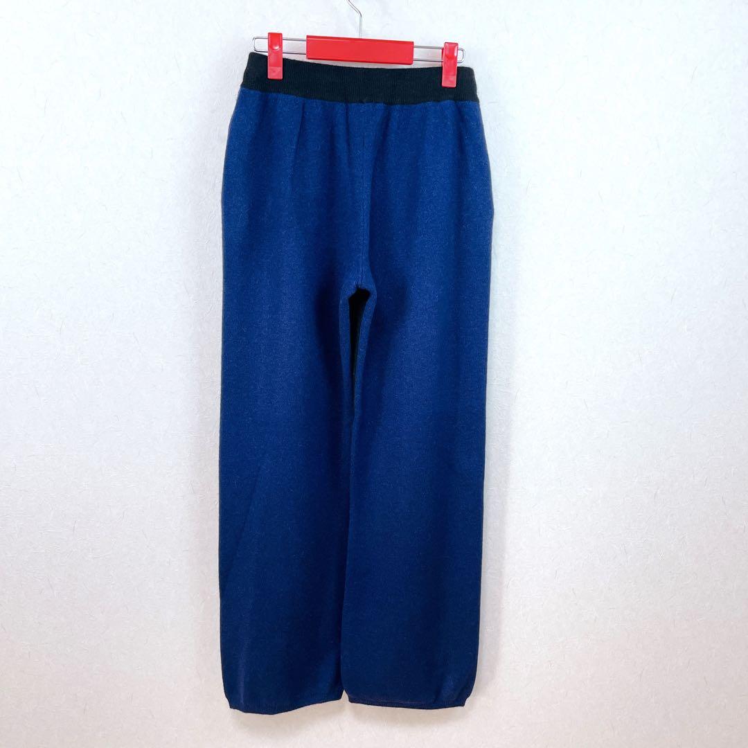 【新品未使用 プラスプラス】肉厚カシミア100％ニットパンツ36号