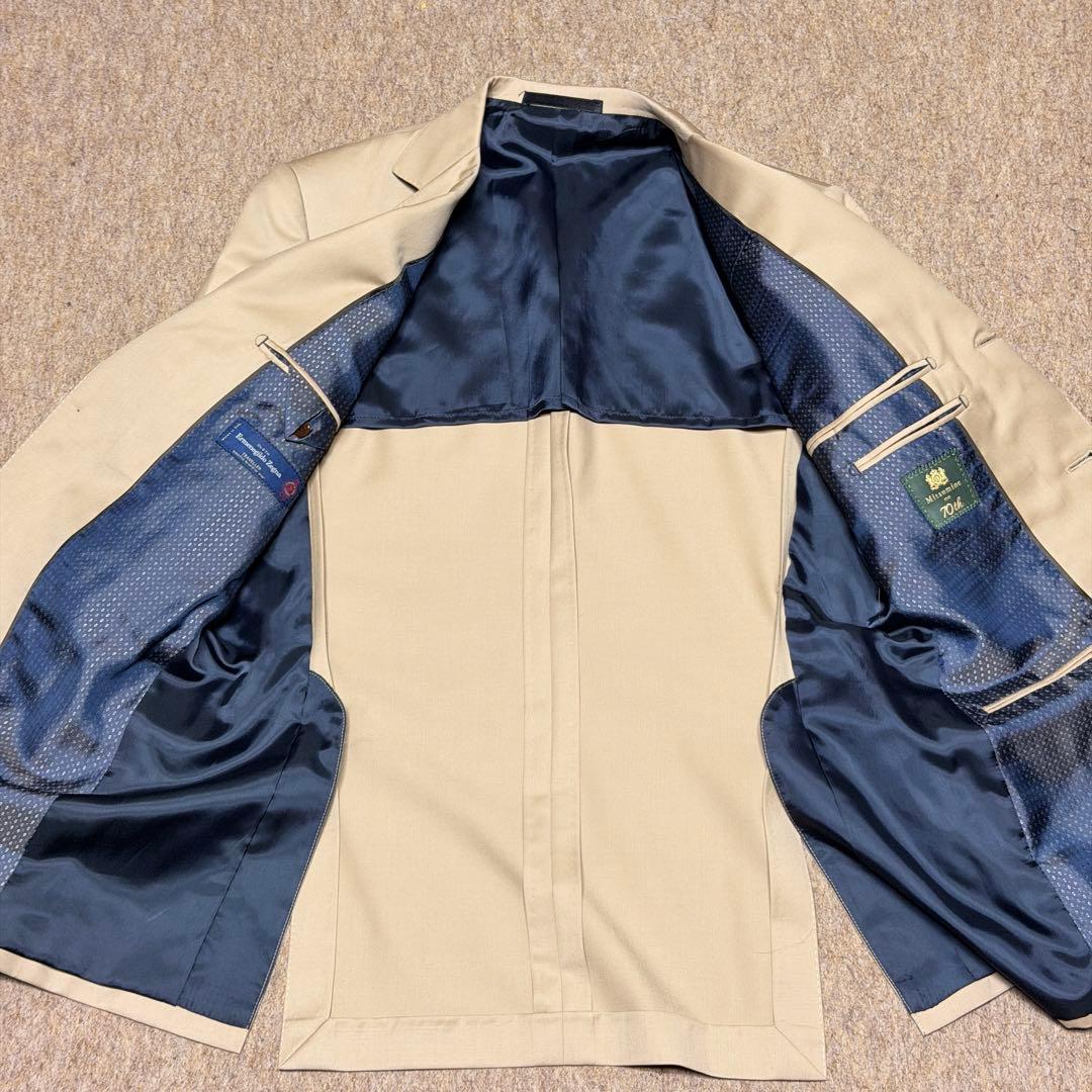 ミツミネ　ベージュ スーツ セットアップ　ゼニア生地　A6