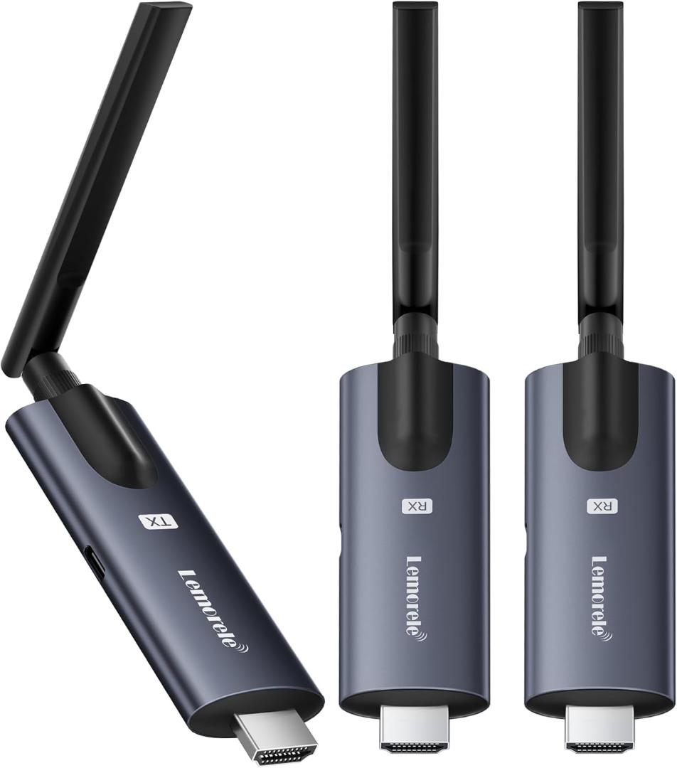ハ*ム様 ワイヤレスHDMI 送受信機セット 送信機1個＋受信機2個 Lemor