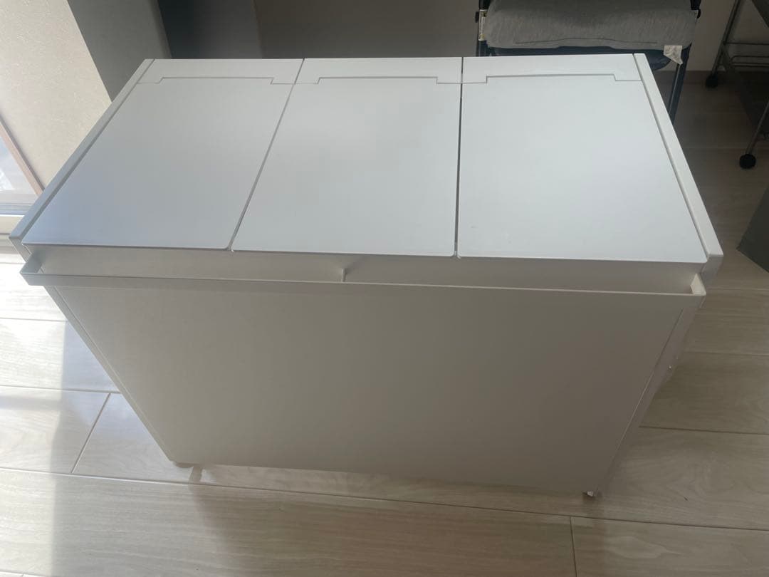 tower 山﨑実業　3つ分別用ごみ箱　蓋付き　目隠し付き　袋どめ付き