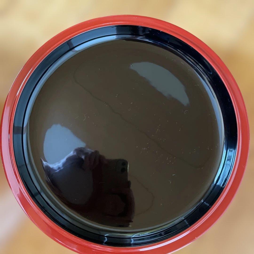 沖縄　角萬　漆器　赤い花柄の漆器 重箱