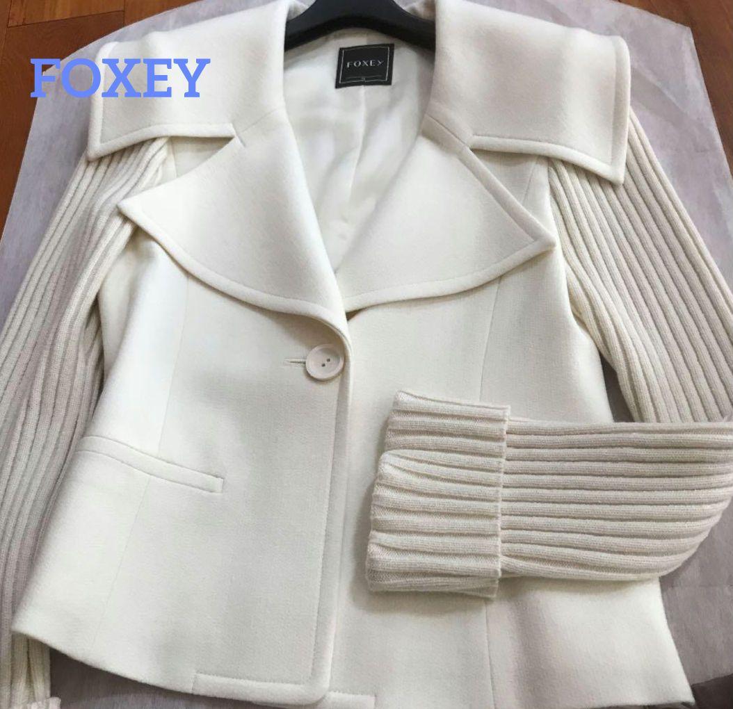 大幅お値下げ⭐️タグ付未使用⭐️フォクシー リブ袖 ジャケット定価13.8万