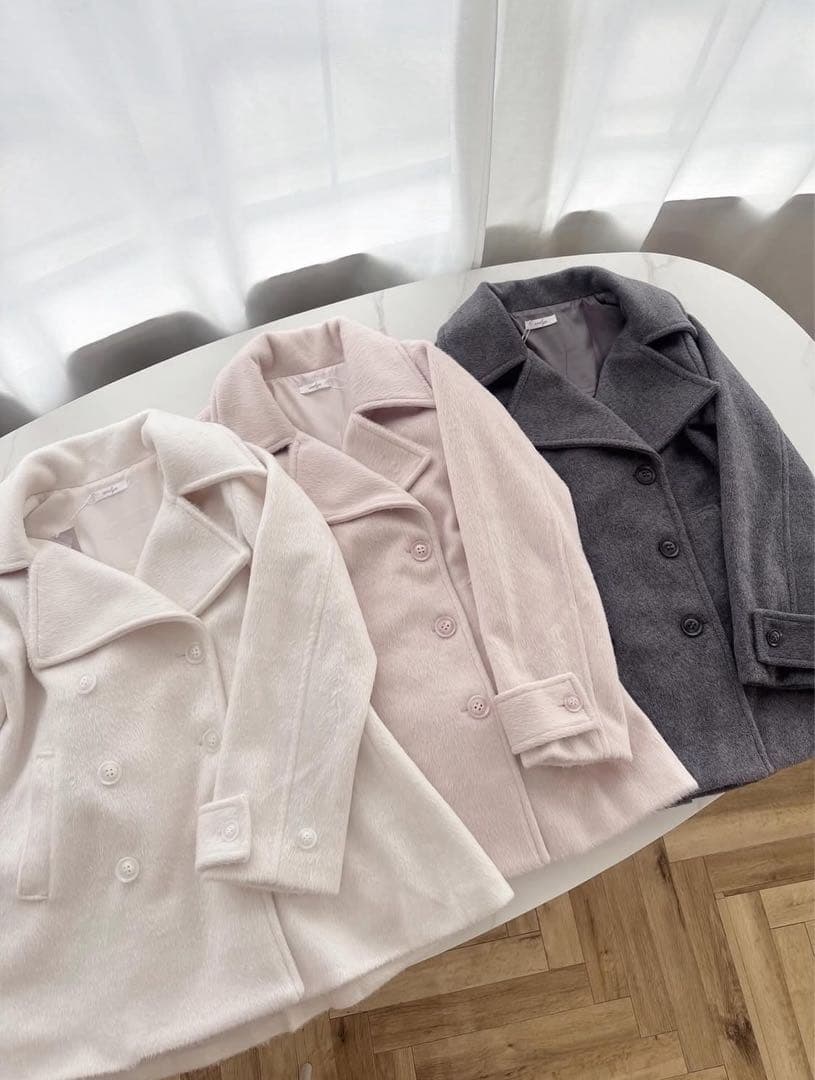 evelyn シャギービッグカラーPコート