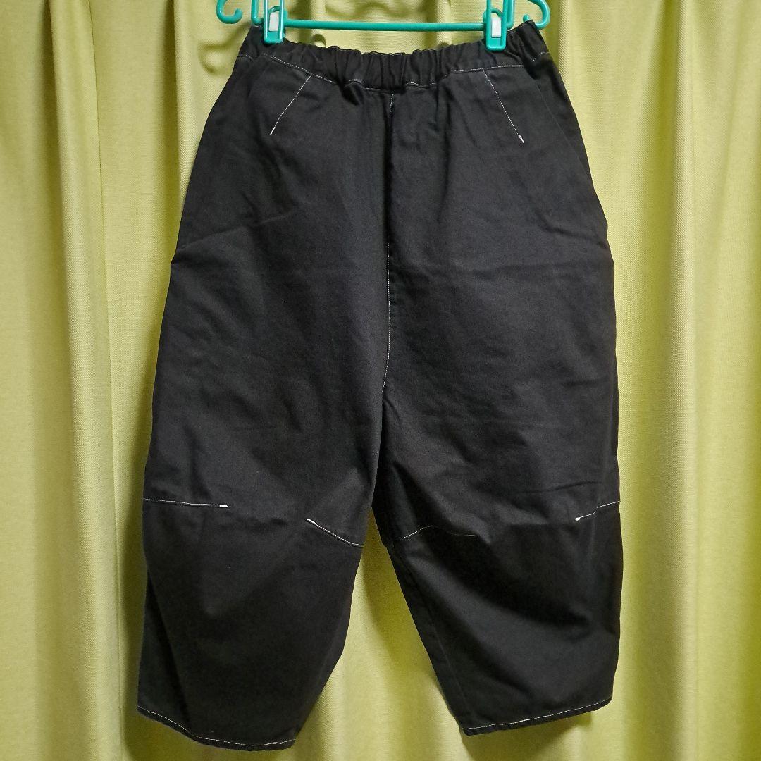 tumuguツムグ 顔料染フレンチドリル ティンカーパンツ ブラック