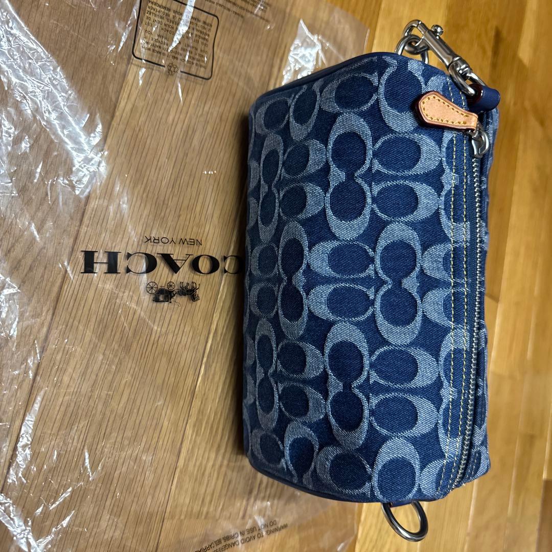 【COACH】 新品未使用 メンズ ショルダーバッグ ネイビー デニム
