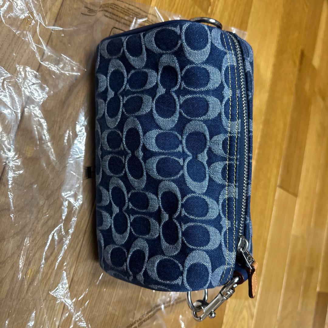 【COACH】 新品未使用 メンズ ショルダーバッグ ネイビー デニム