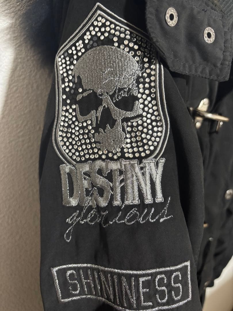 ghost of harlem ミリタリージャケット コート black ファー