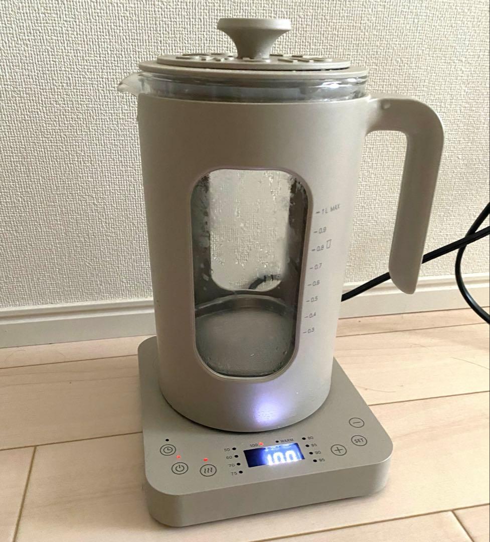 zuki様美品 BRUNO マルチケトル　温度調節　ウォームグレー 湯沸かし