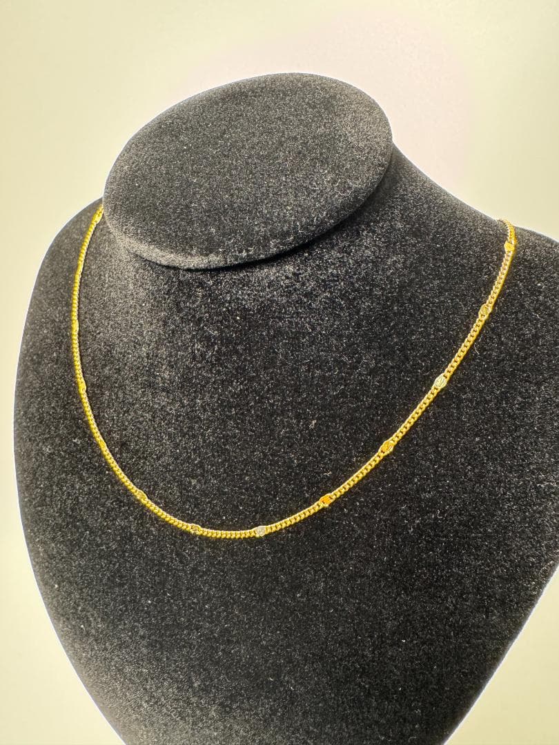 《美品/日本製18金》イエローゴールドネックレス2.2g