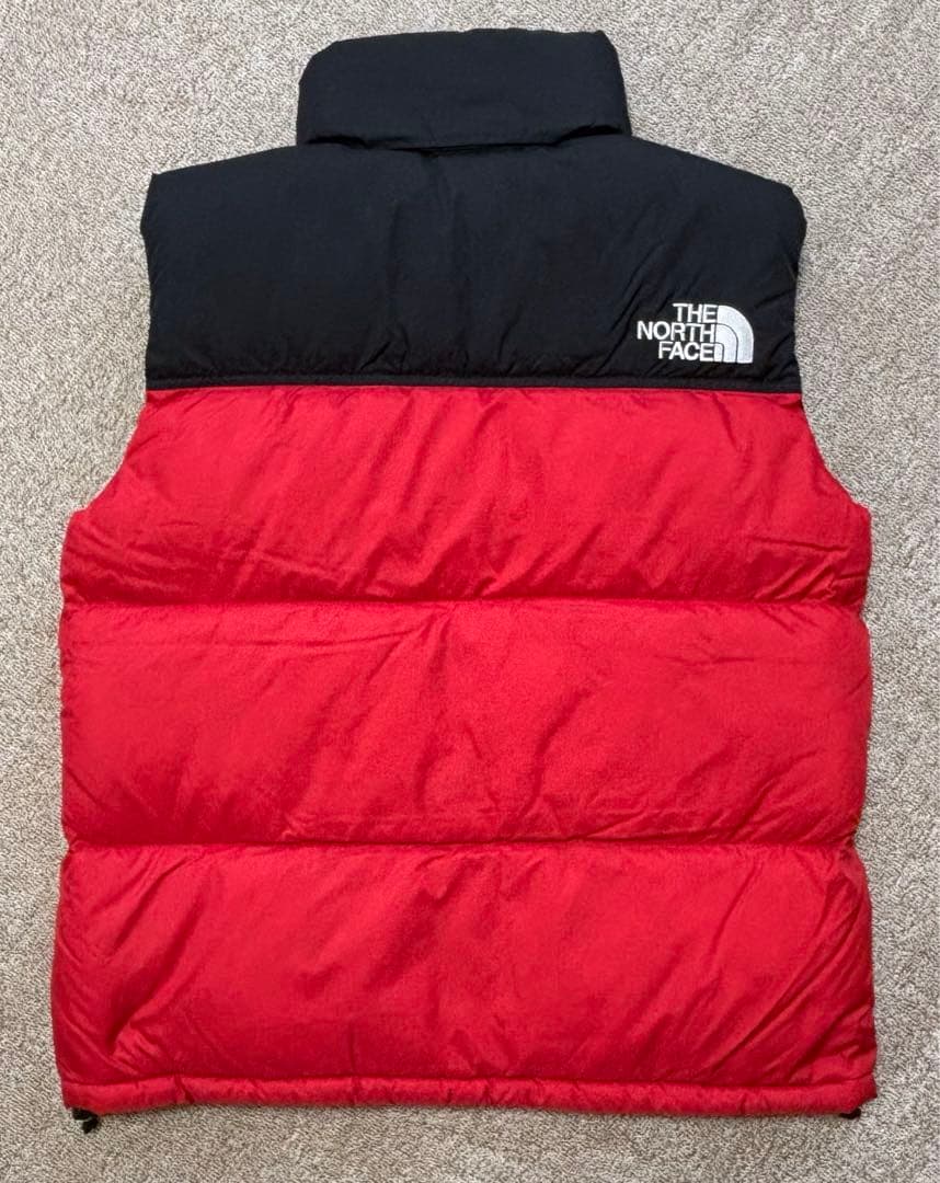 THE NORTH FACE ヌプシダウンベスト Lサイズ レッド/ブラック