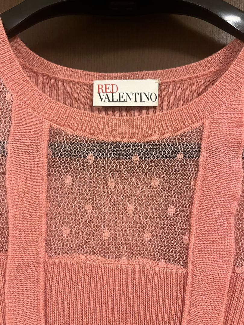 RED VALENTINO 半袖ひざ丈ワンピース ピンク