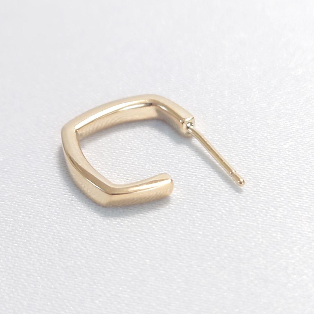 【希少】ティファニー K18 スクエア フープ ピアス 片耳用 5782