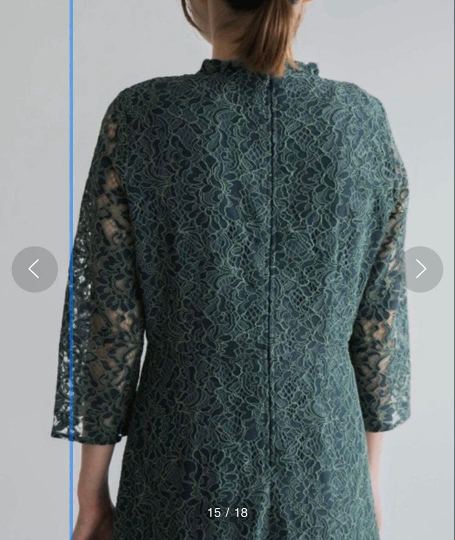 ★最終値下★美品　カエン　総レース　ワンピース　緑　グリーン