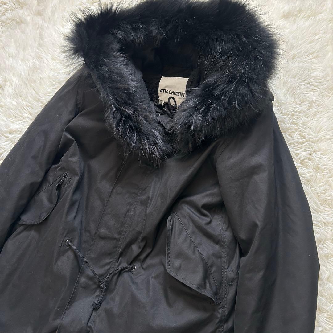 ATTACHMENT アタッチメント モッズコート　ライナー付　ブラック　1