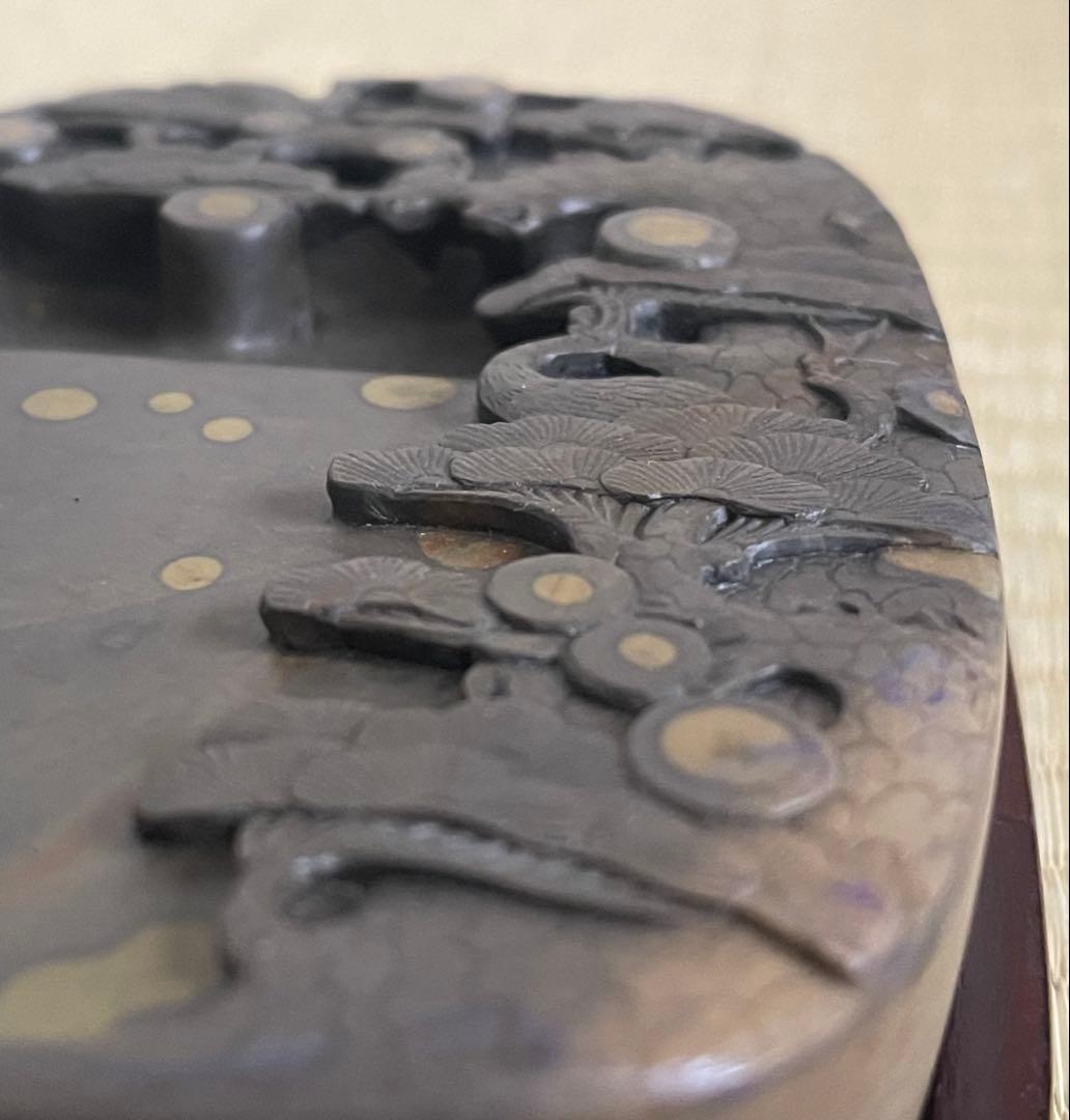 瑞溪名碩 硯 漆器 6寸梅花抗 中国 すずり
