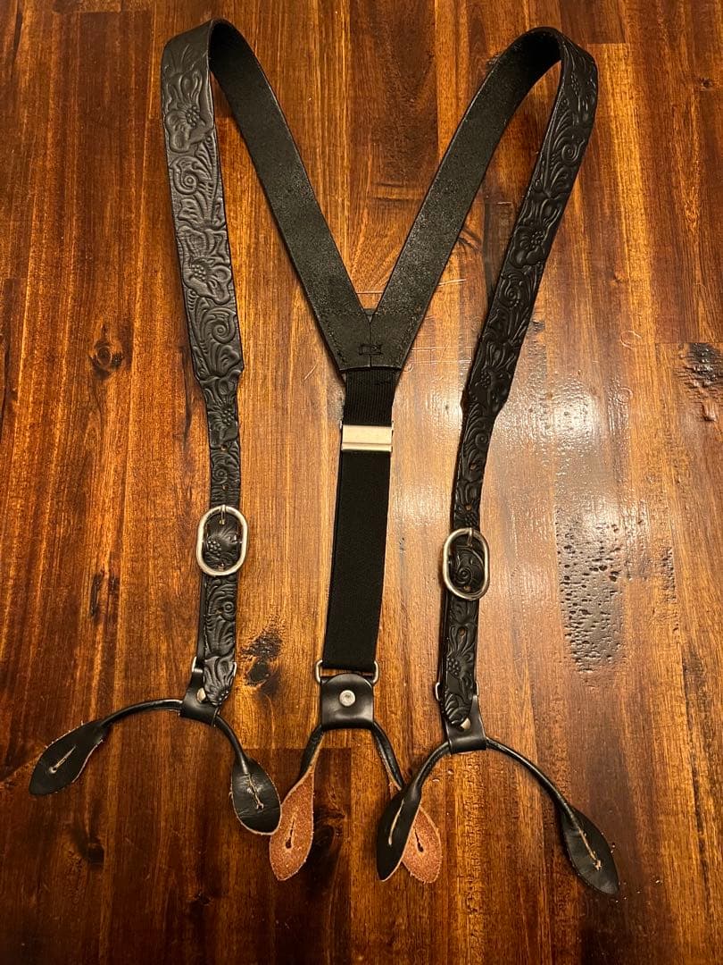 A GOODTIME PRODUCTIONレザー サスペンダー　ベラフォンテ