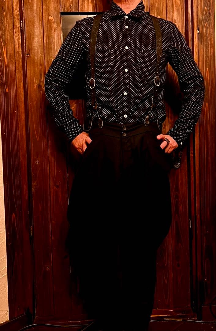 A GOODTIME PRODUCTIONレザー サスペンダー　ベラフォンテ