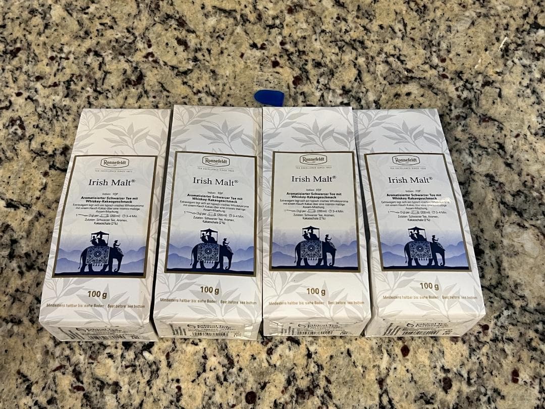 【新品未開封】ロンネフェルト社のアイリッシュモルト（4袋、クリップ付き）