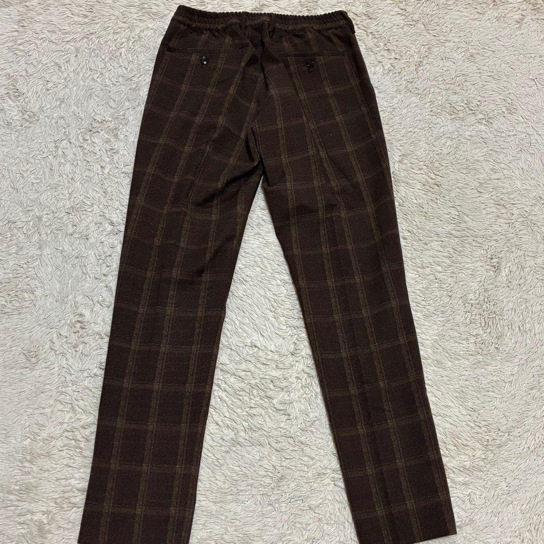 EDIFICE 【高年式】 トラベル チェック 洗える ブラウン 秋冬 スーツ