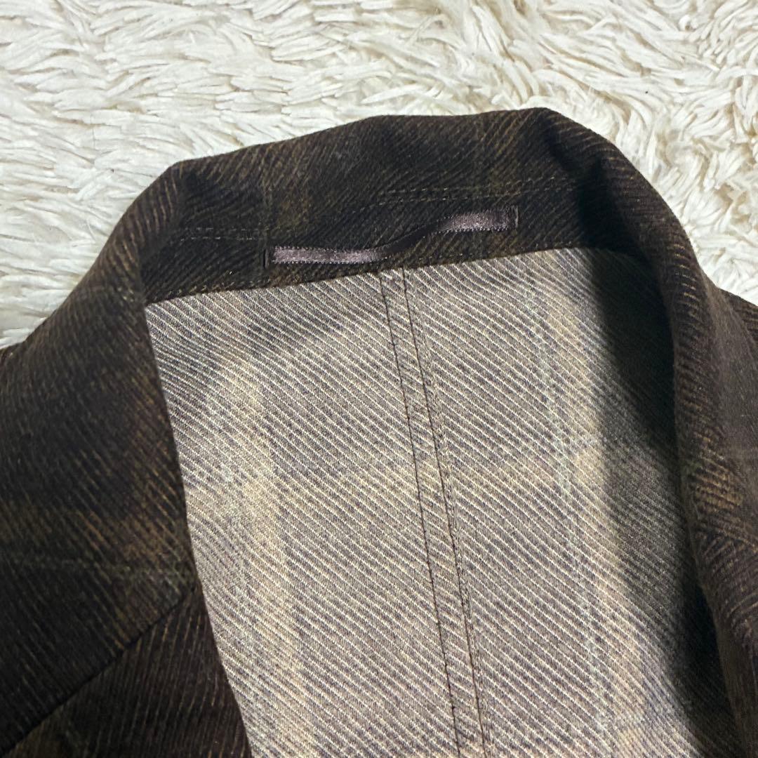 EDIFICE 【高年式】 トラベル チェック 洗える ブラウン 秋冬 スーツ