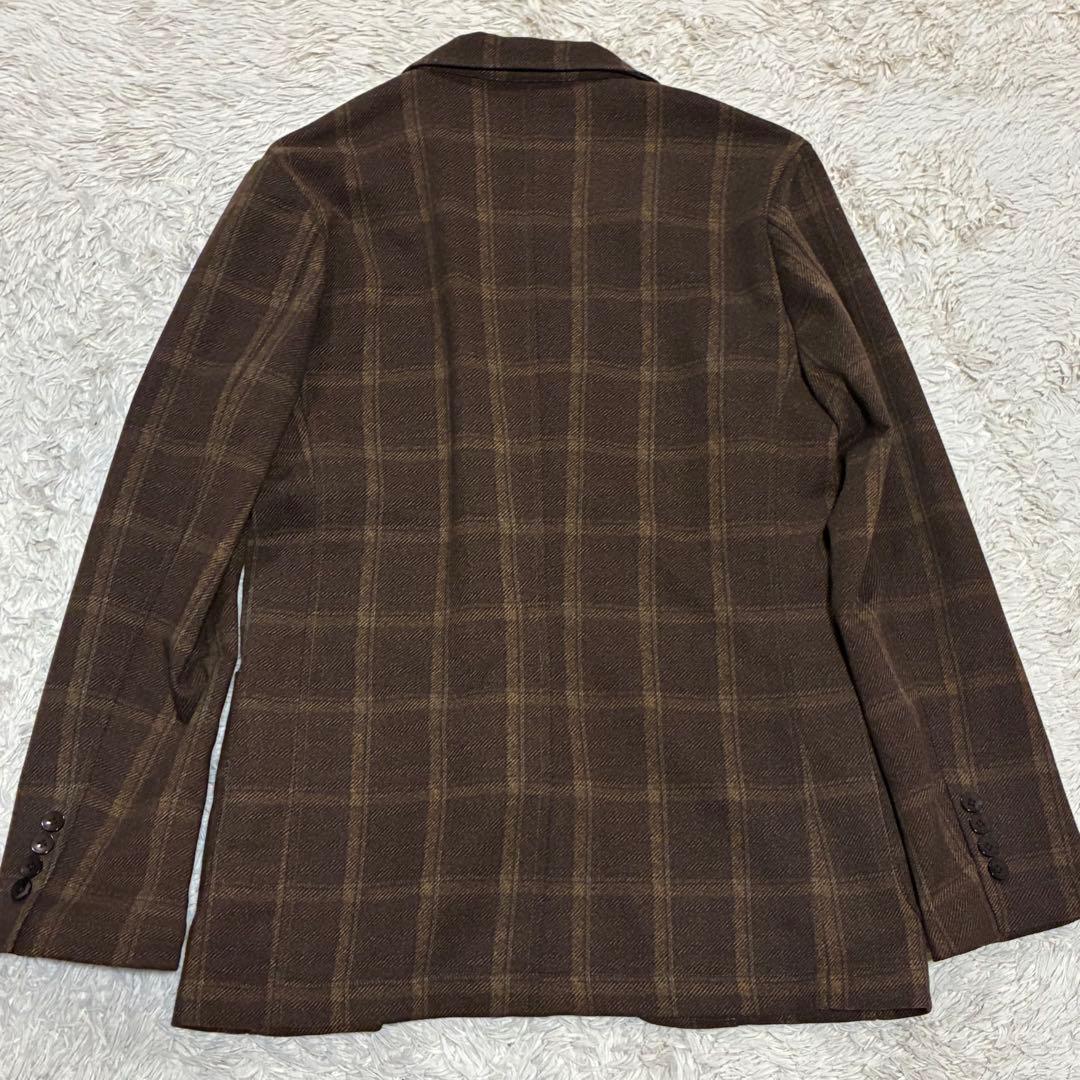 EDIFICE 【高年式】 トラベル チェック 洗える ブラウン 秋冬 スーツ