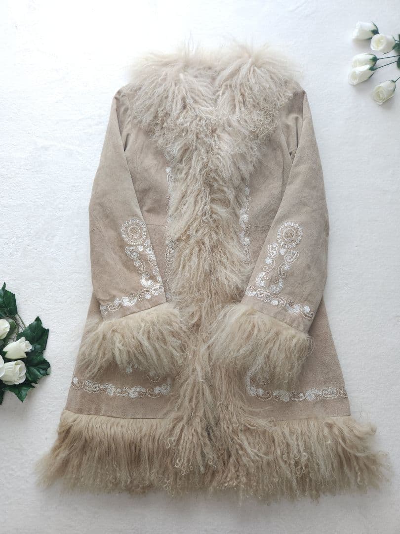 MaxMara MARINARINALDI 美品 高級ラムスキンファーコート