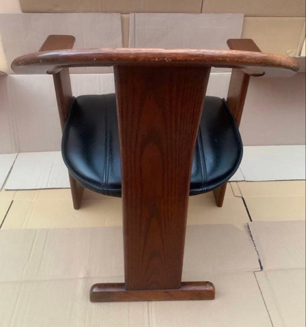 ②NAGANO 本革 ダイニングチェア アームチェア