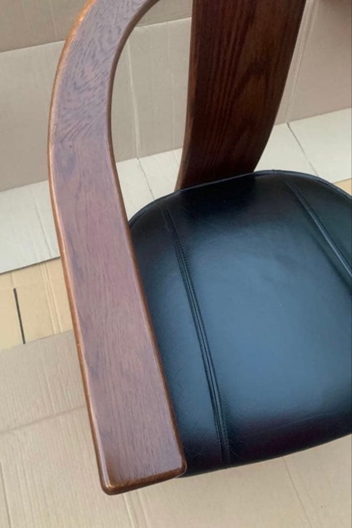 ②NAGANO 本革 ダイニングチェア アームチェア