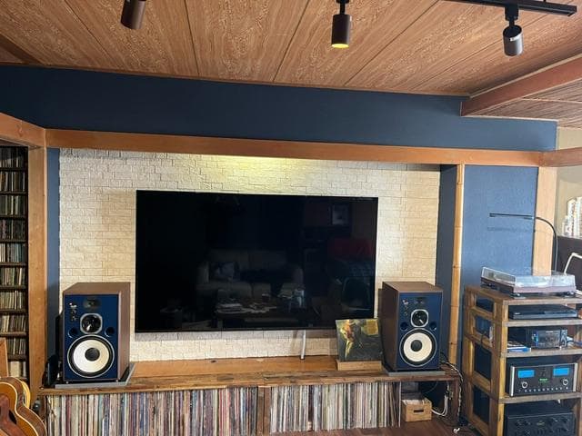 天然黒御影石　山西黒　オーディオボード　●300×250×17　5面磨き●　ペア