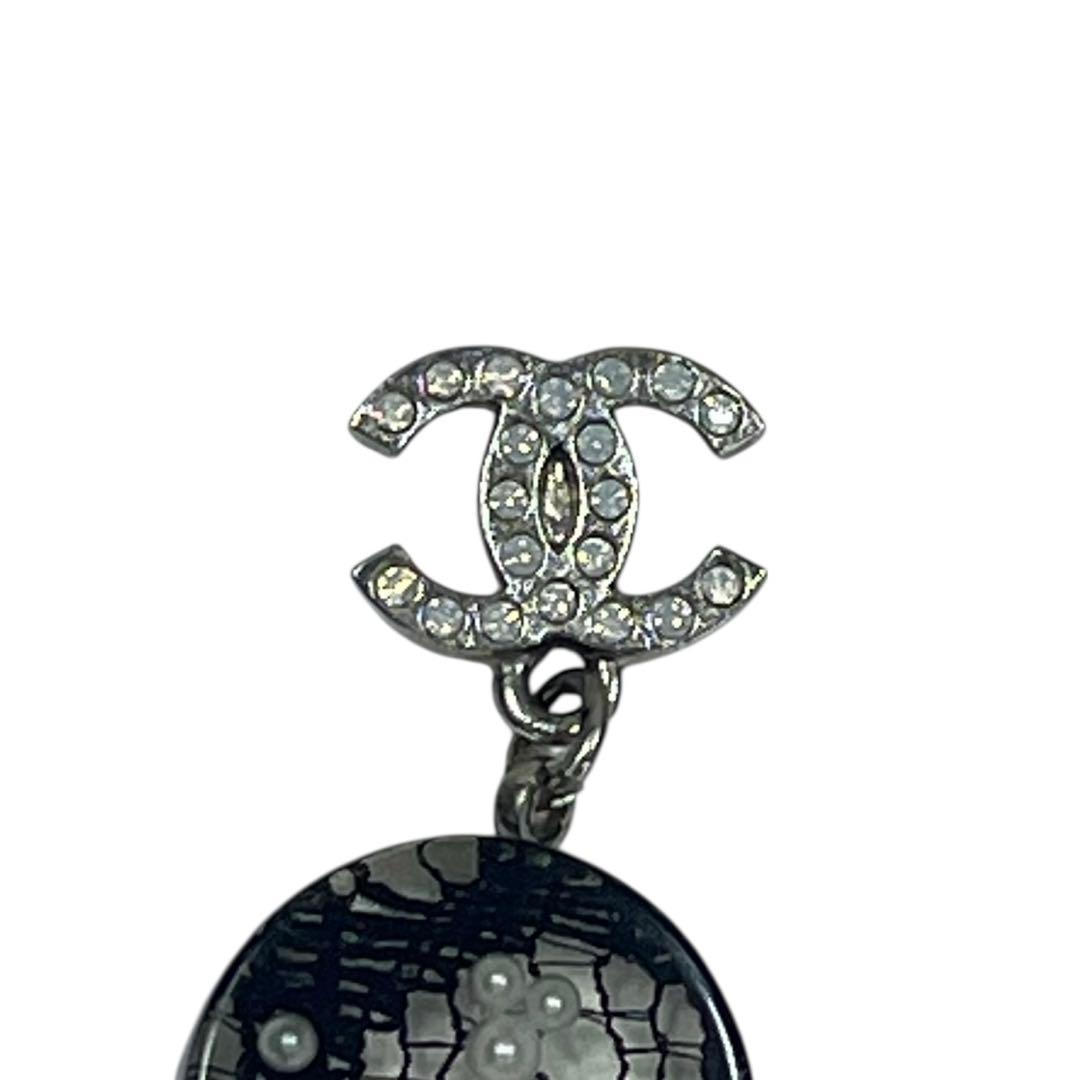 極美品‼️ CHANEL シャネル　ピアス　ココマーク　ラインストーン　クリア