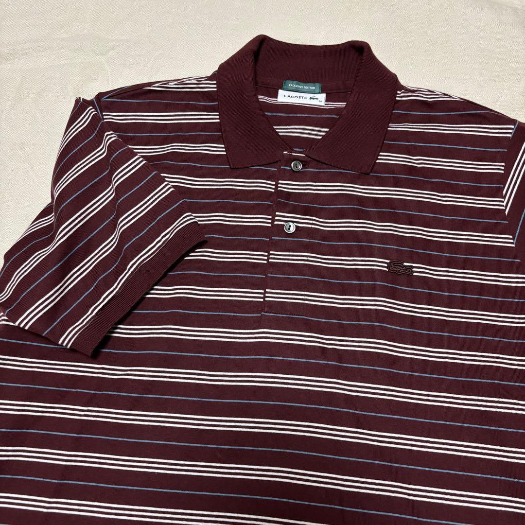 LACOSTE for ADAM ET ROPE' 別注マルチボーダーポロ