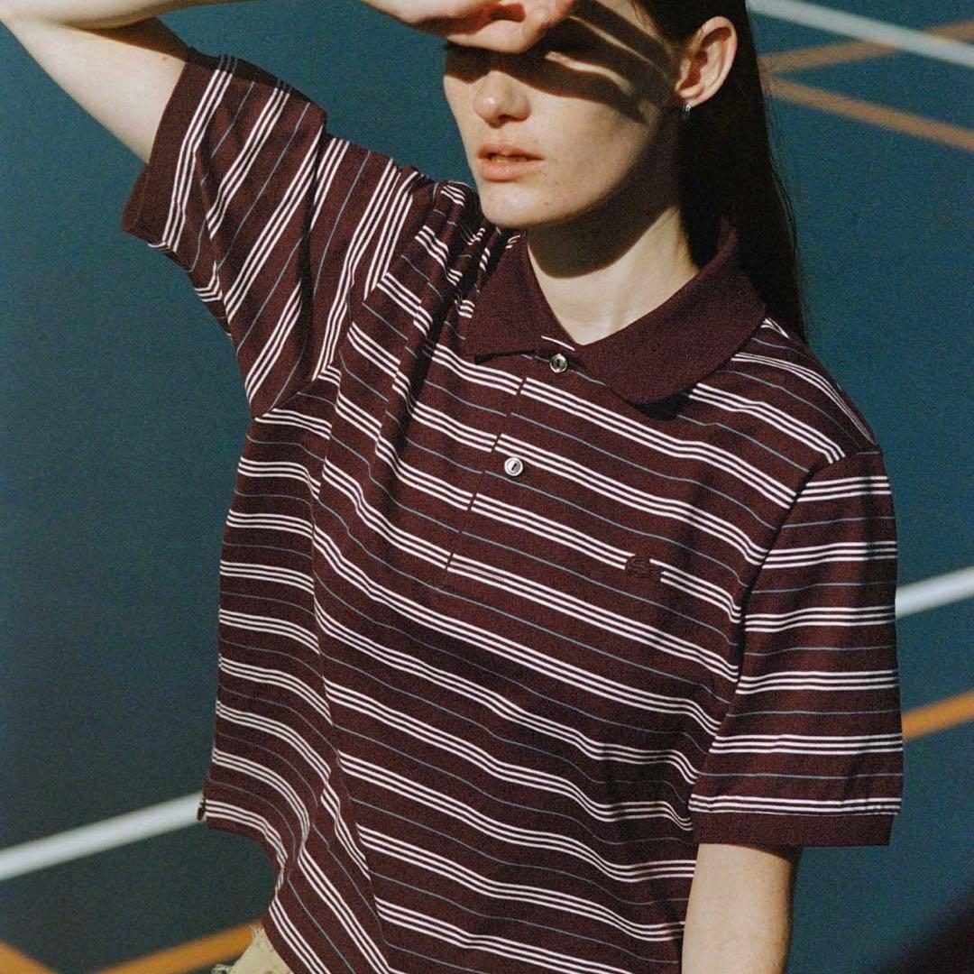 LACOSTE for ADAM ET ROPE' 別注マルチボーダーポロ