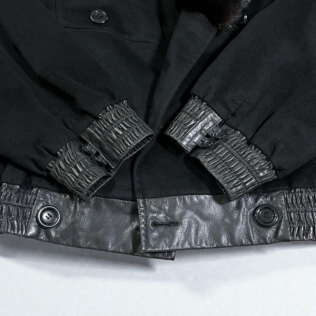 ZILLI フランス製 カシミヤ×シルク×ラムレザー 総柄 高級ジャケット XL