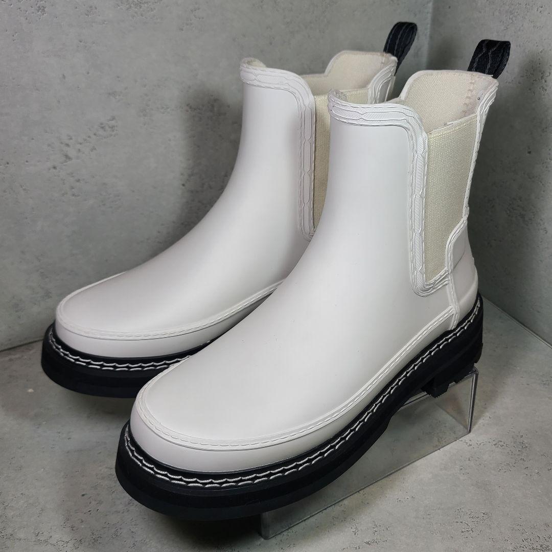 【HUNTER】サイドゴアレインブーツ　リファインド スティッチ ディテール