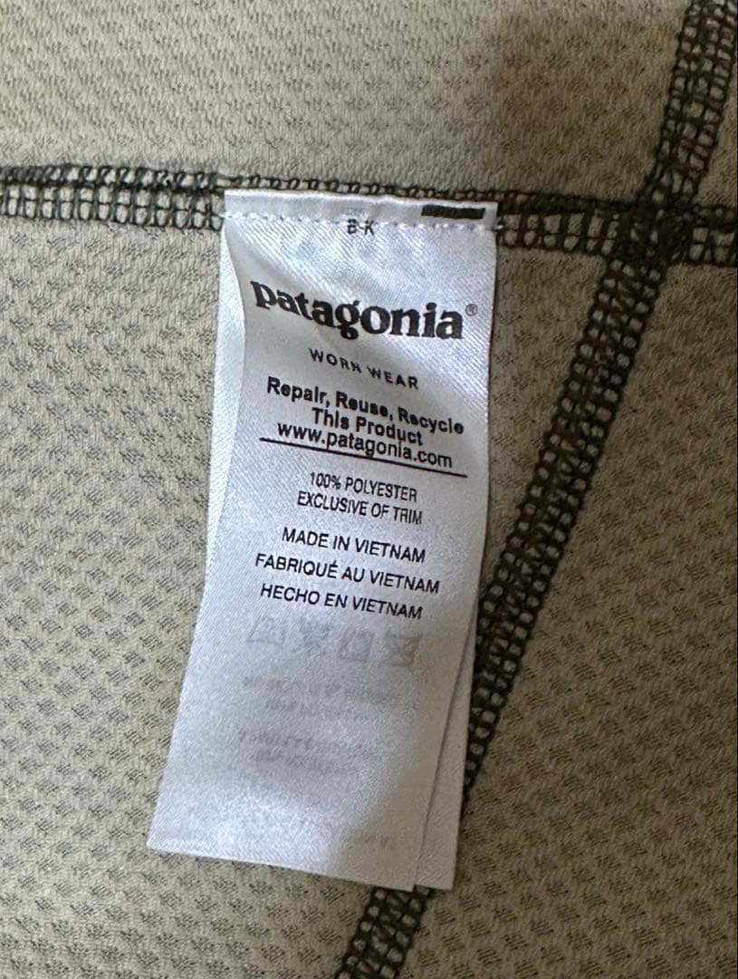 patagonia レトロXベストM カーキ×ネイビー×ブラウン