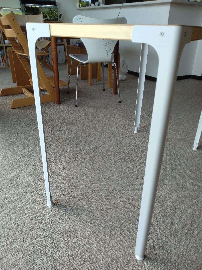 【訳あり】MUJI無印良品 スチール脚木製デスク/オーク材90cm学習机テーブル