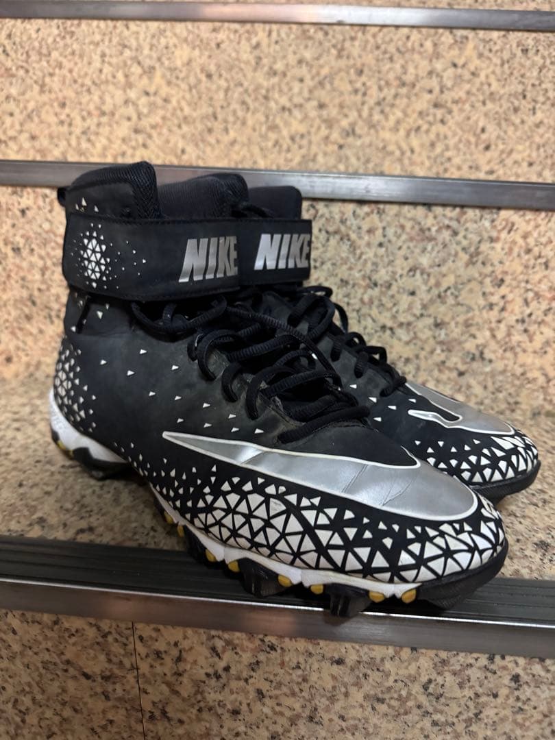 ☆*☆様 NIKE アメフト スパイク28 cm ハイカット ブラック/シルバー