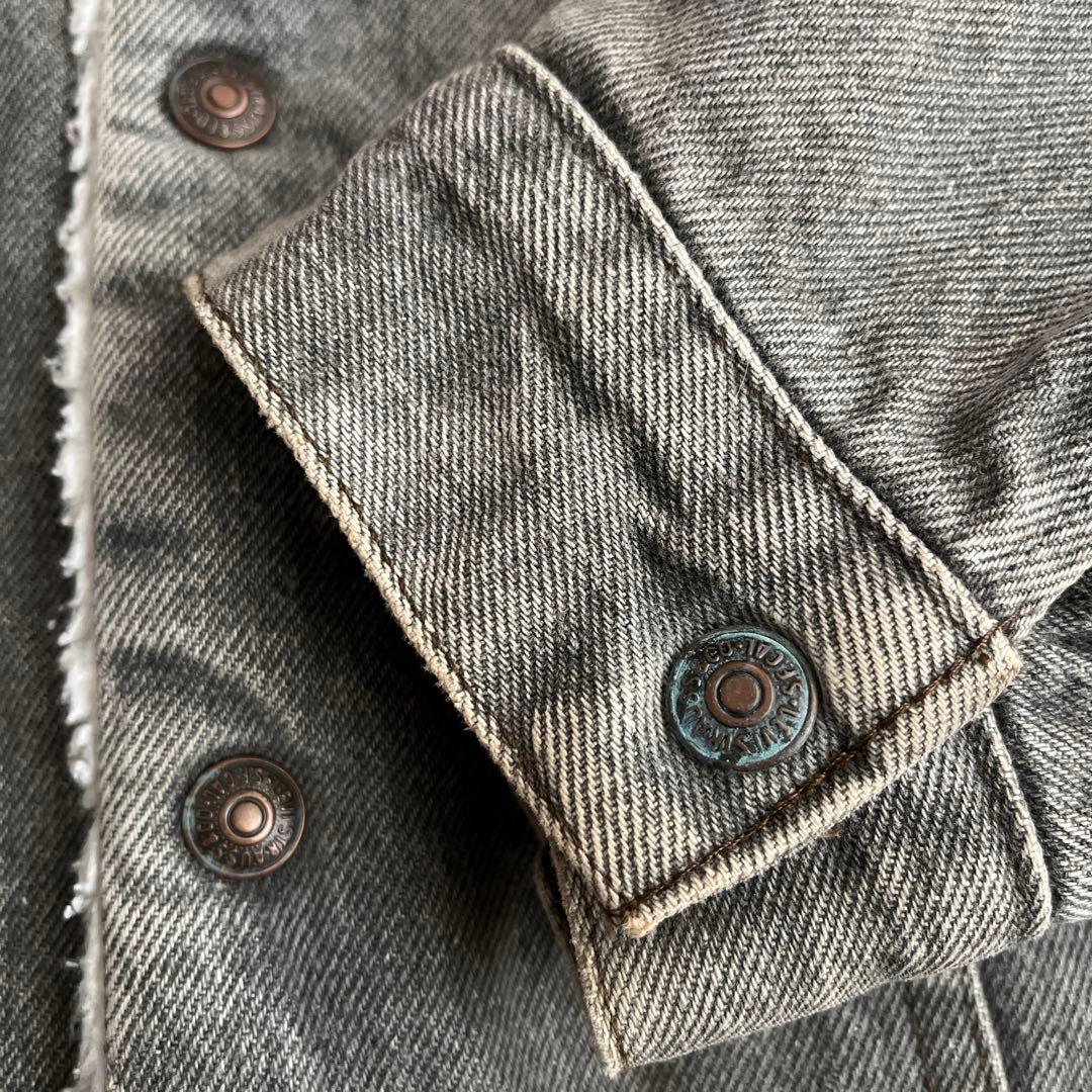 80s LEVI'S 裏ボア 先染め ブラック Gジャン アメリカ製 38R