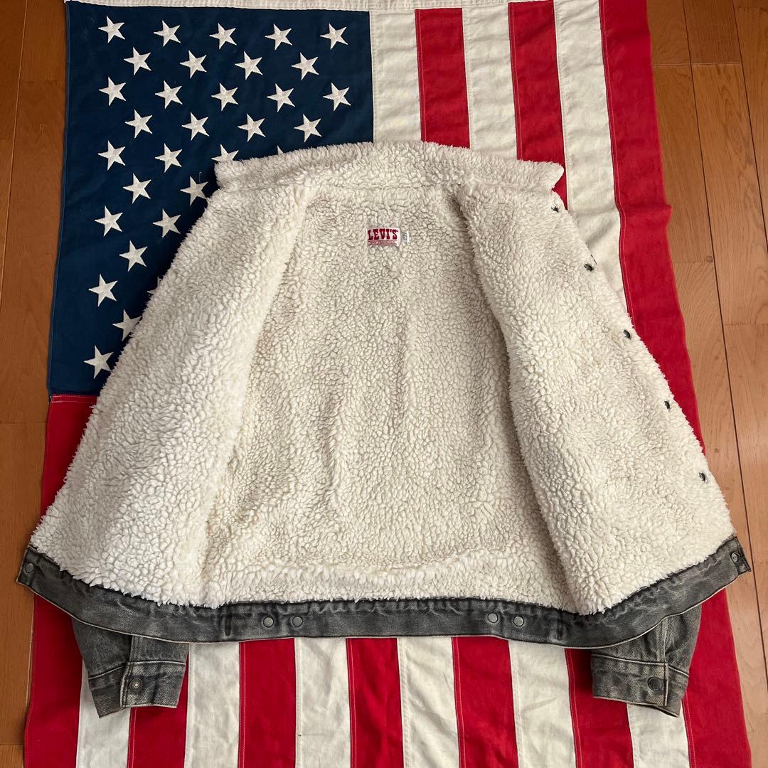 80s LEVI'S 裏ボア 先染め ブラック Gジャン アメリカ製 38R