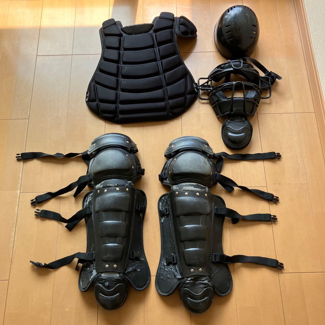 ミズノ キャッチャー用防具一式 黒