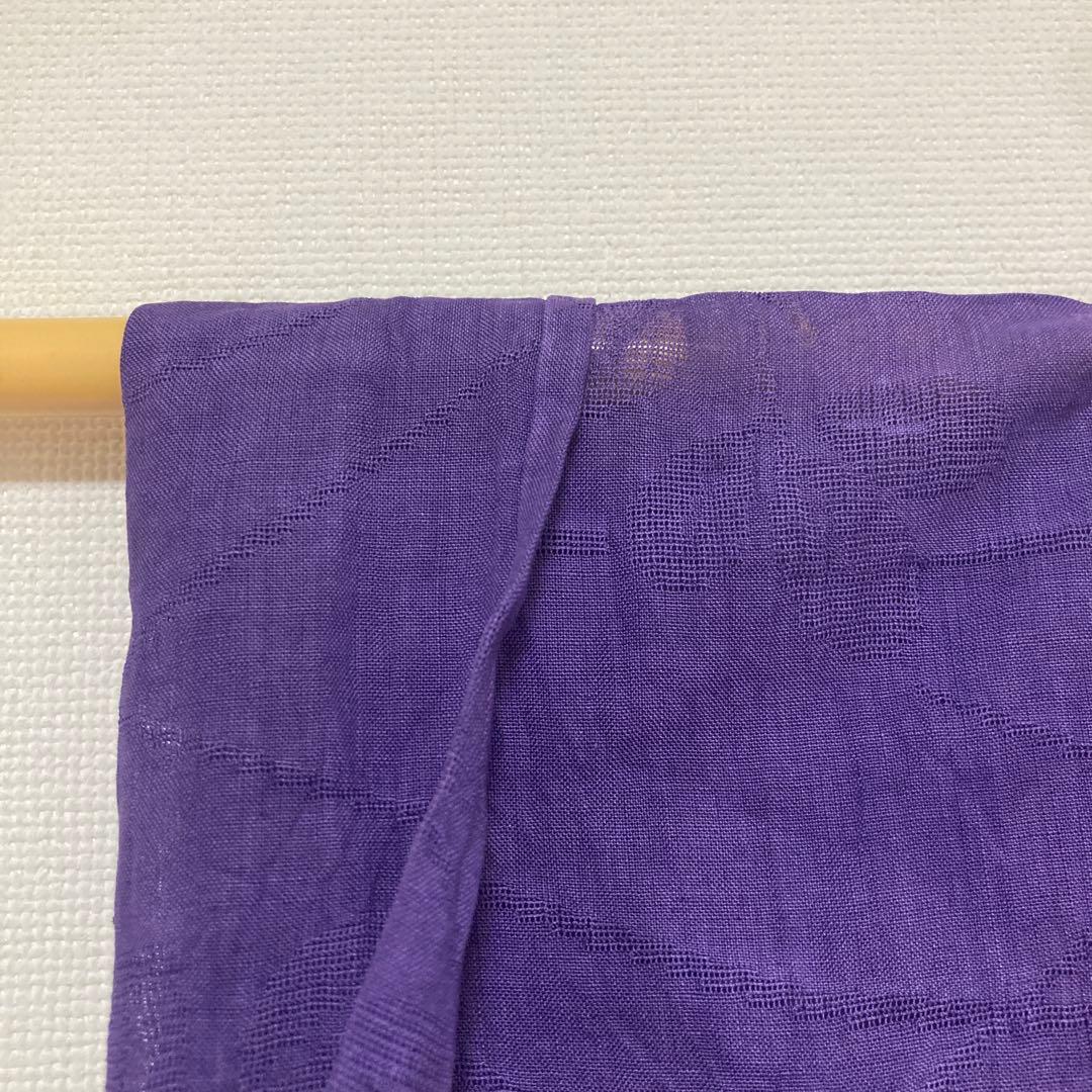 本麻　洗える長襦袢　カラー襦袢　桔梗色　紫　リサイクル　夏襦袢　管理tn