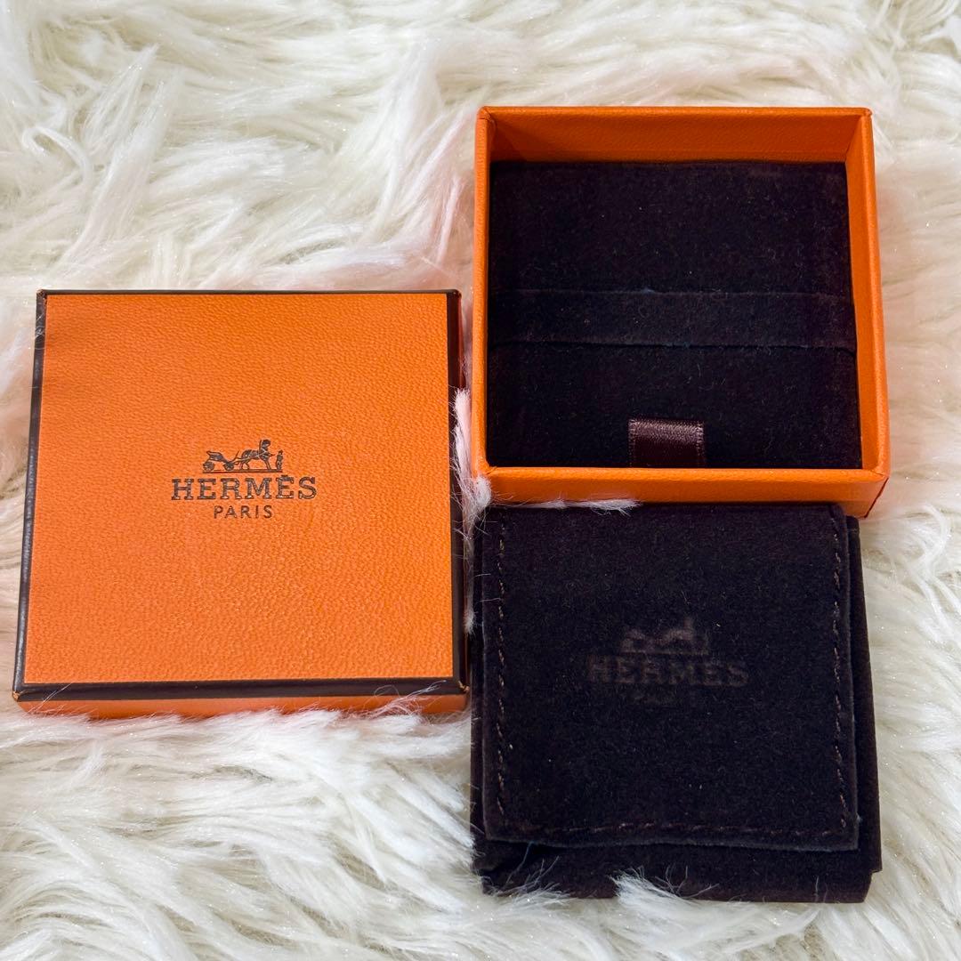 【美品】HERMES セリエ チェーン カフリンクス カフス シルバー系 箱付き