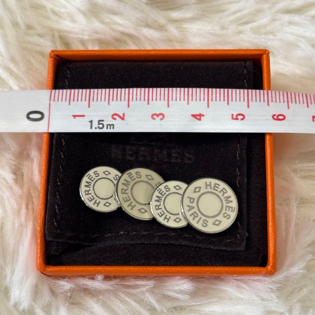 【美品】HERMES セリエ チェーン カフリンクス カフス シルバー系 箱付き
