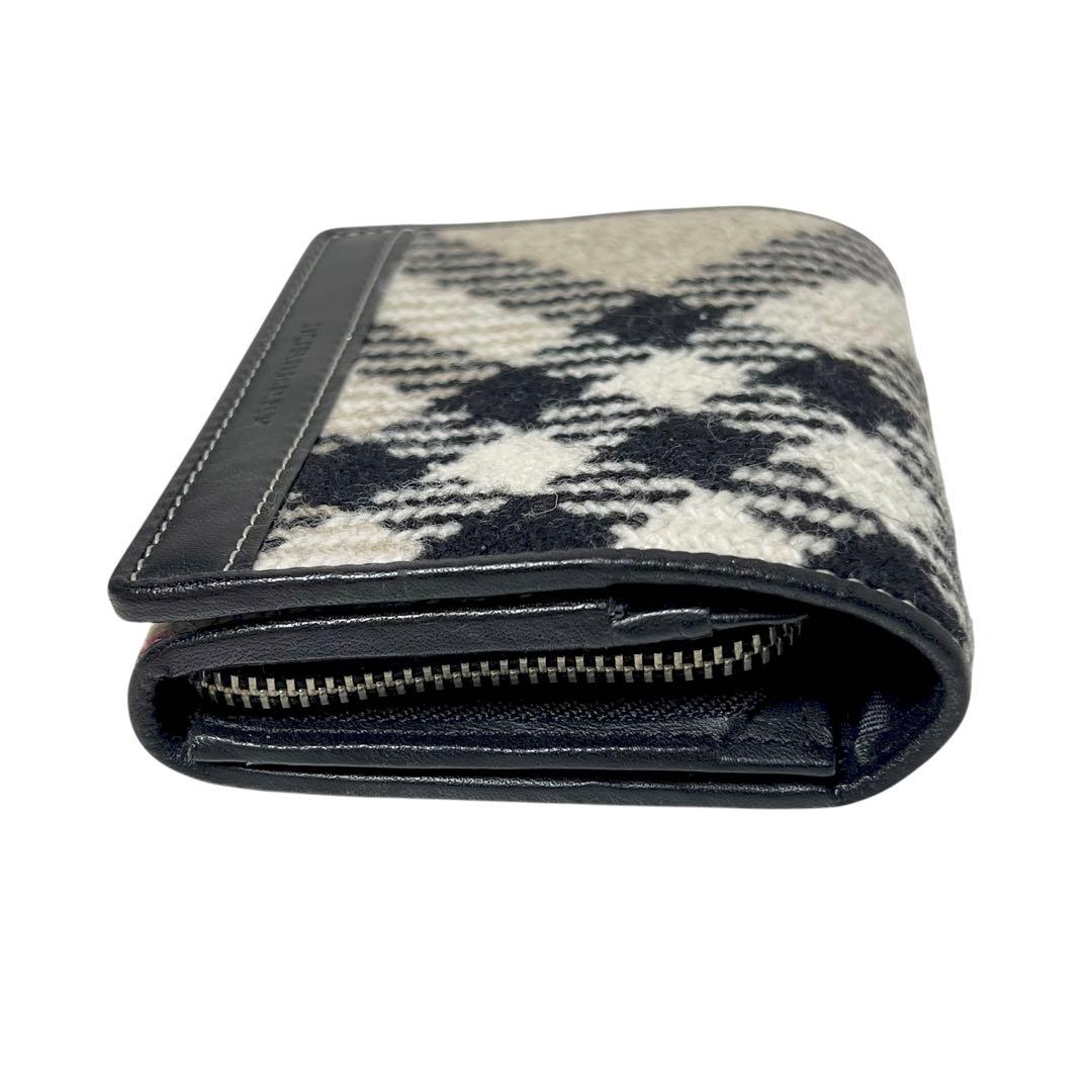 美品 BURBERRY バーバリー メガチェック ケース ウール ブラック