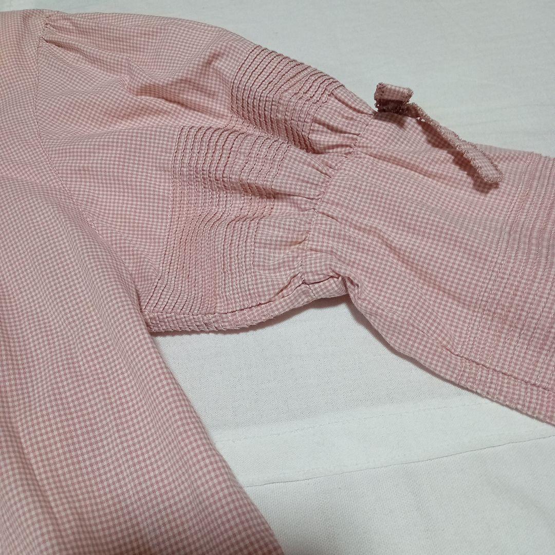 c*y様 カネコイサオ ブラウス マトンスリーブ ギンガムチェック 花柄刺繍