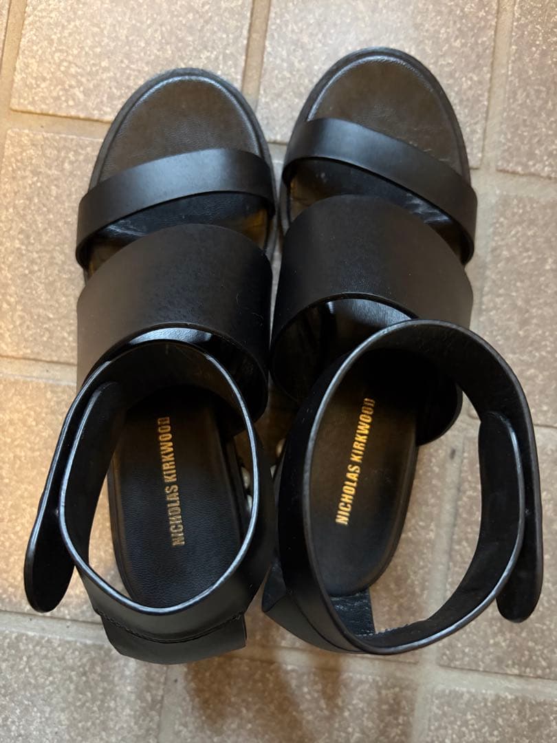 ニコラスカークウッド　パールソール　サンダル　黒　36