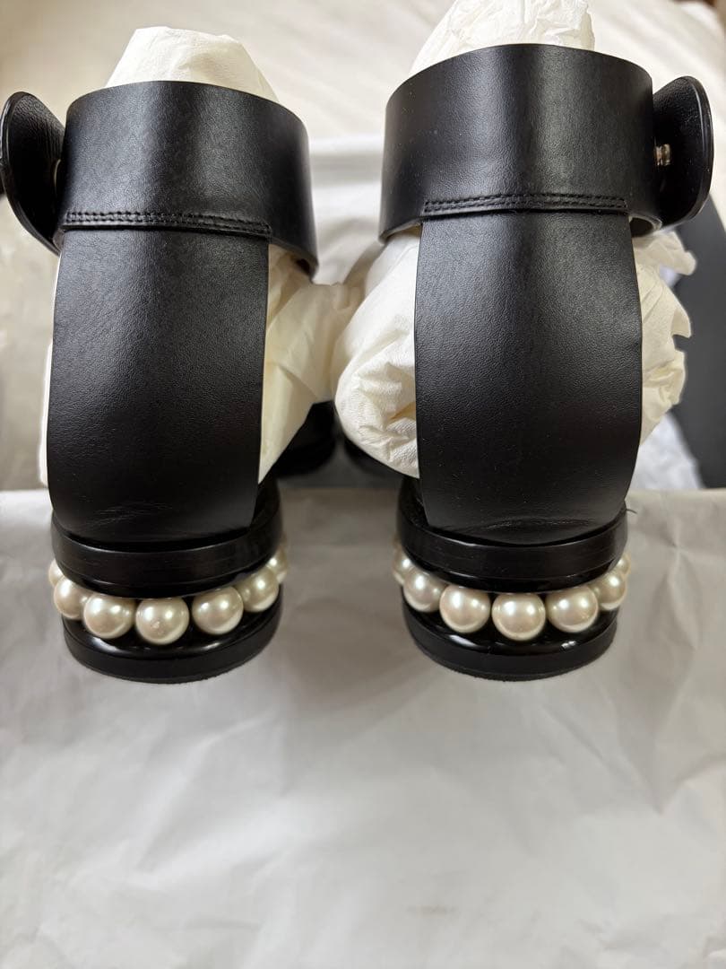 ニコラスカークウッド　パールソール　サンダル　黒　36