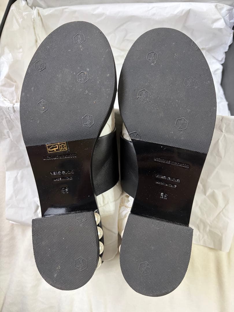 ニコラスカークウッド　パールソール　サンダル　黒　36