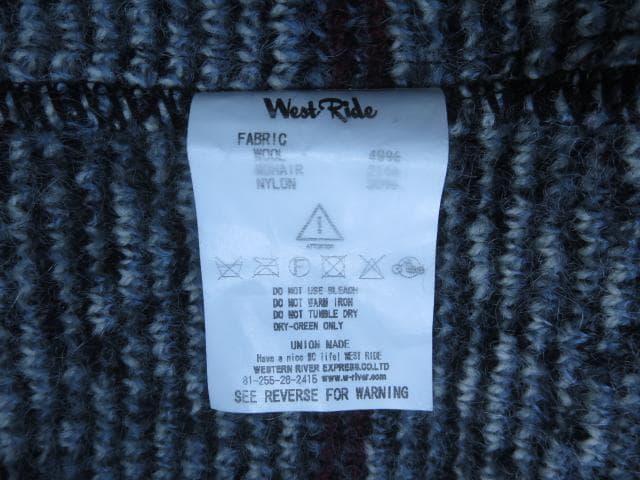 WEST RIDE スパイダー モヘヤ ウール ニット ベスト 40 L
