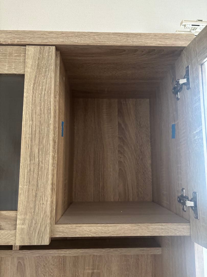 ガラス扉キッチン収納 5段/7段可動棚